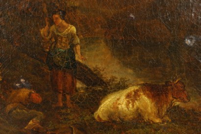 Particolare Paesaggio con pastori ed armenti