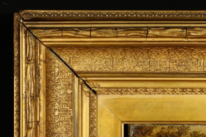 Particolare cornice Paesaggio con pastori ed armenti