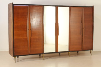 modernism, complete furnishings, full room, closet, furniture, bed, bedside tables, bedroom, room 50/60 years manufacturing