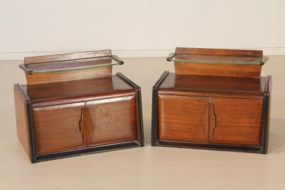 modernism, complete furnishings, full room, closet, furniture, bed, bedside tables, bedroom, room 50/60 years manufacturing