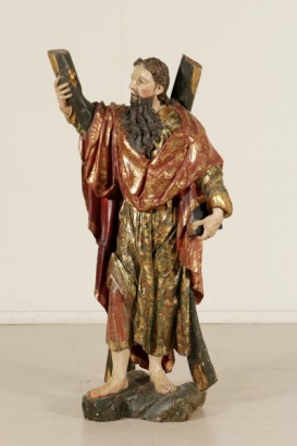 Estatua de madera policromada