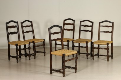 Gruppo sei sedie a rocchetto