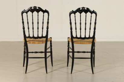 Particolare retro Coppia sedie Chiavarine