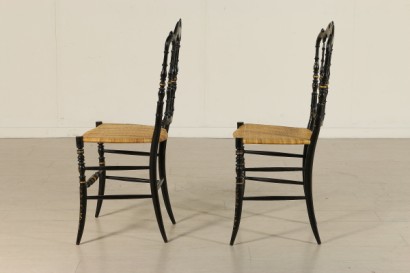 Particolare lato Coppia sedie Chiavarine