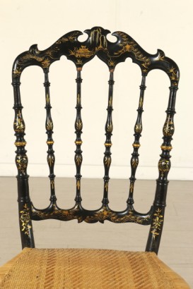 Particolare schienale Coppia sedie Chiavarine