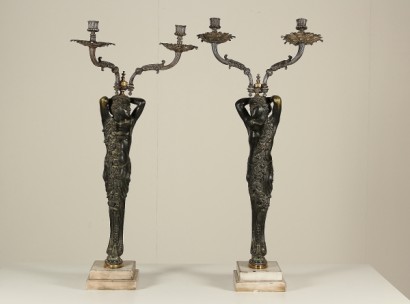 Coppia candelieri Impero