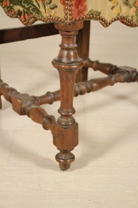 Particolare gamba Poltrona a rocchetto