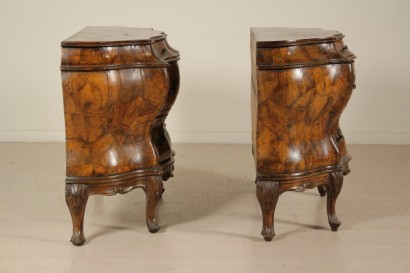 Vista laterale Coppia comò stile barocchetto