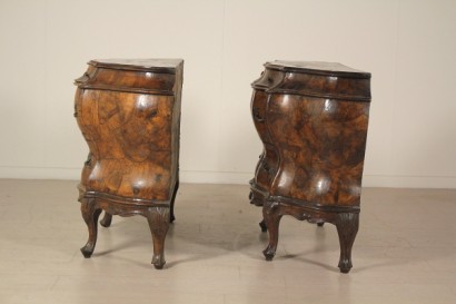 Vista laterale Coppia comò stile barocchetto