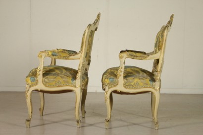 Par de sillones de lado particular de sillones, puff y silla