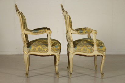 Par de sillones de lado particular de sillones, puff y silla