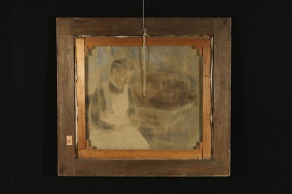 Retour de l’huile sur toile Beryl Hight Tanha (1890-?), la femme de ménage