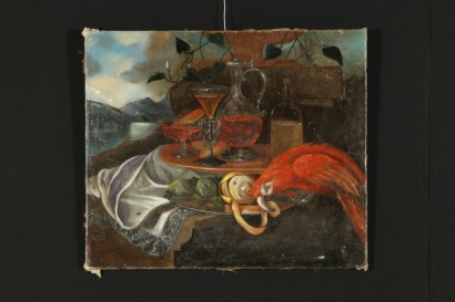 Nature morte avec perroquet