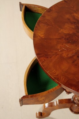 Table basse ronde tiroirs