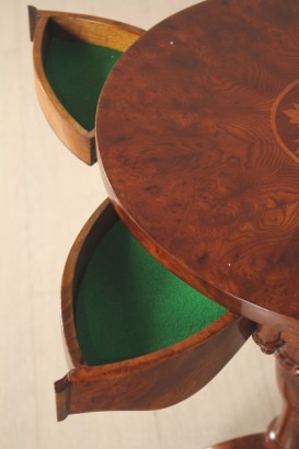 Table basse ronde tiroirs