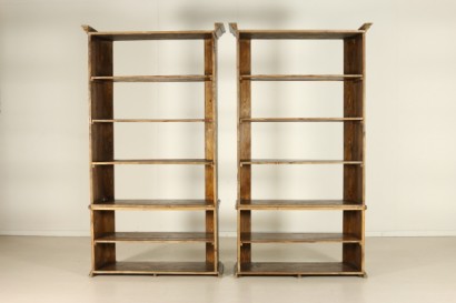 Coppia librerie a giorno retro