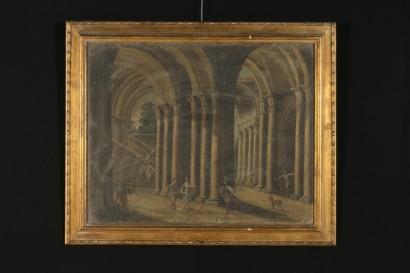 Strutture architettoniche con figure.