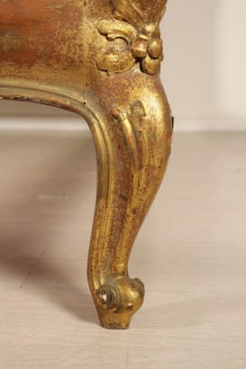 Letto matrimoniale dorato gamba