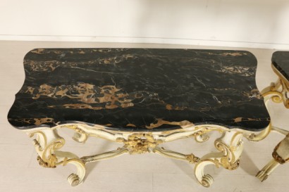 Marche console table marble