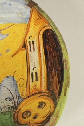 antiquariato, antichità, Ceramica, ceramica antica, Piatto Arlecchino di produzione Montelupo, #dimanoinmano, #antiquariato, #antichità, #ceramica, #CeramicaAntica, #Crespinainmaiolica, #madeinItaly
