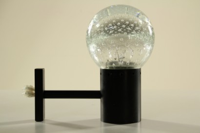 Two Wall Lamps by Gino Sarfatti for Arteluce Murano Crystal Brass Vintage 1950s