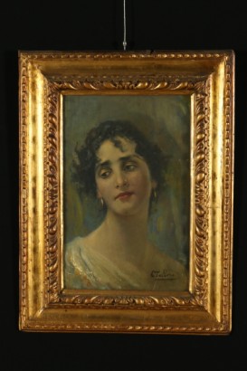Cesare Tallone (1853-1919), Ritratto femminile