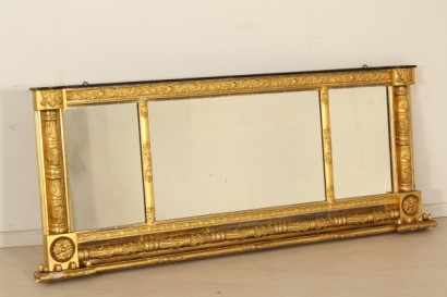 antiquariato, specchi e cornici, specchiera stile eclettico, specchiera legno e pastiglia, specchiera inizi 900, specchiera eclettico, specchiera italia, specchiera lombardia