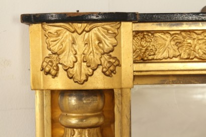 antiquariato, specchi e cornici, specchiera stile eclettico, specchiera legno e pastiglia, specchiera inizi 900, specchiera eclettico, specchiera italia, specchiera lombardia
