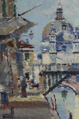 arte, novecento, antonio reyna manescau, venezia, pittura, olio su cartone, firmato