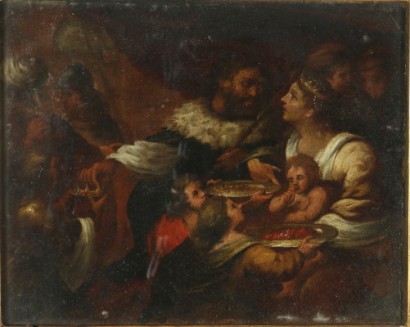 Davide,Betsabea e Salomone infante