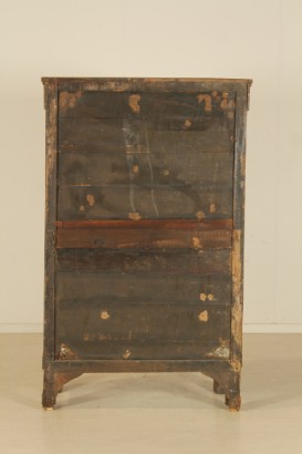 antiquriato, aleta, secretaire, secretaire Imperio estilo madera maciza de cerezo, secretaire, secretaire 800 el Imperio, seretaire Italia, Lombardia, secretaire con certificado