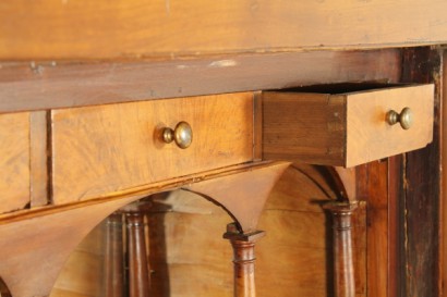 antiquriato, aleta, secretaire, secretaire Imperio estilo madera maciza de cerezo, secretaire, secretaire 800 el Imperio, seretaire Italia, Lombardia, secretaire con certificado