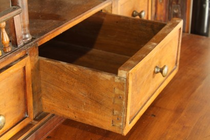 antiquriato, aleta, secretaire, secretaire Imperio estilo madera maciza de cerezo, secretaire, secretaire 800 el Imperio, seretaire Italia, Lombardia, secretaire con certificado