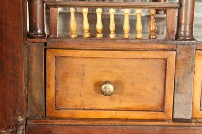 antiquriato, aleta, secretaire, secretaire Imperio estilo madera maciza de cerezo, secretaire, secretaire 800 el Imperio, seretaire Italia, Lombardia, secretaire con certificado