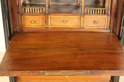 antiquriato, aleta, secretaire, secretaire Imperio estilo madera maciza de cerezo, secretaire, secretaire 800 el Imperio, seretaire Italia, Lombardia, secretaire con certificado