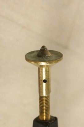 meuble ancien moderne, bibliothèque en bois et métal, années 50, Italie