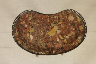 Niedriger bohnenförmiger Couchtisch mit Marmor, Werkstatt des 20. Jahrhunderts, Tisch, Antiquitäten, # {* $ 0 $ *}, # Antiquitäten, # Antiquitäten, # Bottega900, #Tisch, #Tavolinobassoafagioloconmarmo