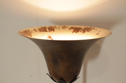 Schmiedeeiserne Stehlampe, Werkstatt des 20. Jahrhunderts, Antike, Kronleuchter, # {* $ 0 $ *}, # bottega900, # antichità, #Lampadaterrainferrobattuto