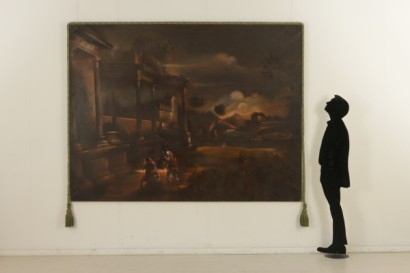 Paesaggio notturno con figure