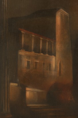 Paesaggio notturno con figure - particolare
