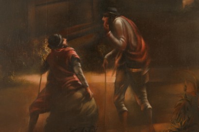 Paesaggio notturno con figure - particolare