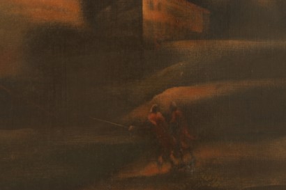 Paesaggio notturno con figure - particolare