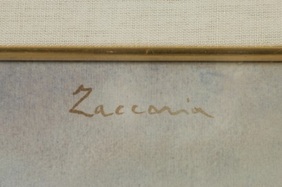 Giovan Battista Zaccaria (1902-1966), Paesaggio lacustre - particolare