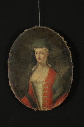 Coppia di ritratti di nobildonne - particolare