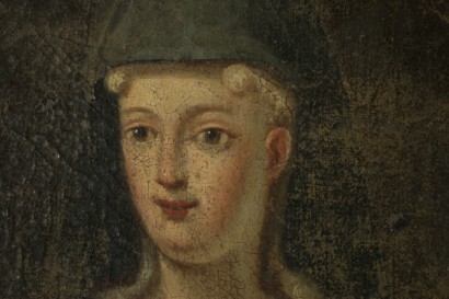 Coppia di ritratti di nobildonne - particolare