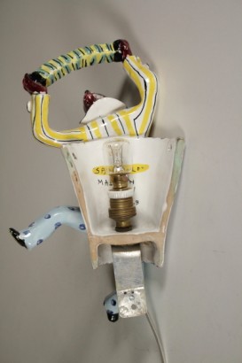 Keramiklampe, Keramiklampe, 50er Jahre Lampe, moderne antike Lampe, Vintage Lampe, Designerlampe, italienische Designlampe, Wandlampe, # {* $ 0 $ *}, #Keramiklampe, #Keramiklampe, #lampanni50, #lampadamodernariato, # Lampe Vintage, #lampadadidesign, #lampadadesignitaliano, #lampadaamuro, san polo Ceramic, #ceramicasanpolo