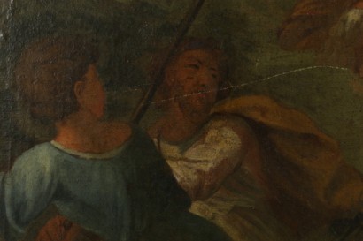 Mosè difende le figlie di Jetro - particolare