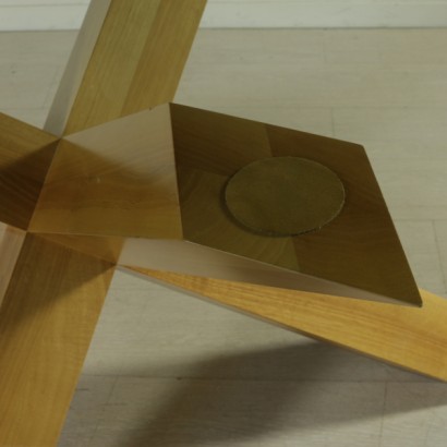 tavolo, tavolo tondo, tavolo anni 70, tavolo anni 80, tavolo cassina, tavolo la rotonda, la rotonda, cassina, tavolo in noce, tavolo design italiano, design italiano, tavolo di design, mario bellini, tavolo bellini, tavolo mario bellini, piano in cristallo, tavolo piano in cristallo, di mano in mano, cassina bellini, la rotonda bellini