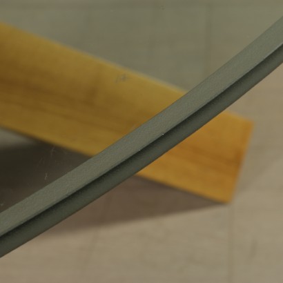 tavolo, tavolo tondo, tavolo anni 70, tavolo anni 80, tavolo cassina, tavolo la rotonda, la rotonda, cassina, tavolo in noce, tavolo design italiano, design italiano, tavolo di design, mario bellini, tavolo bellini, tavolo mario bellini, piano in cristallo, tavolo piano in cristallo, di mano in mano, cassina bellini, la rotonda bellini