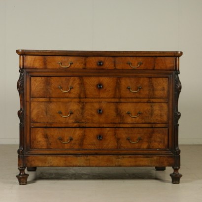 commode, commode en noyer, commode en plume de noyer, plume de noyer, commode 800, commode fin 800, {* $ 0 $ *}, anticonline